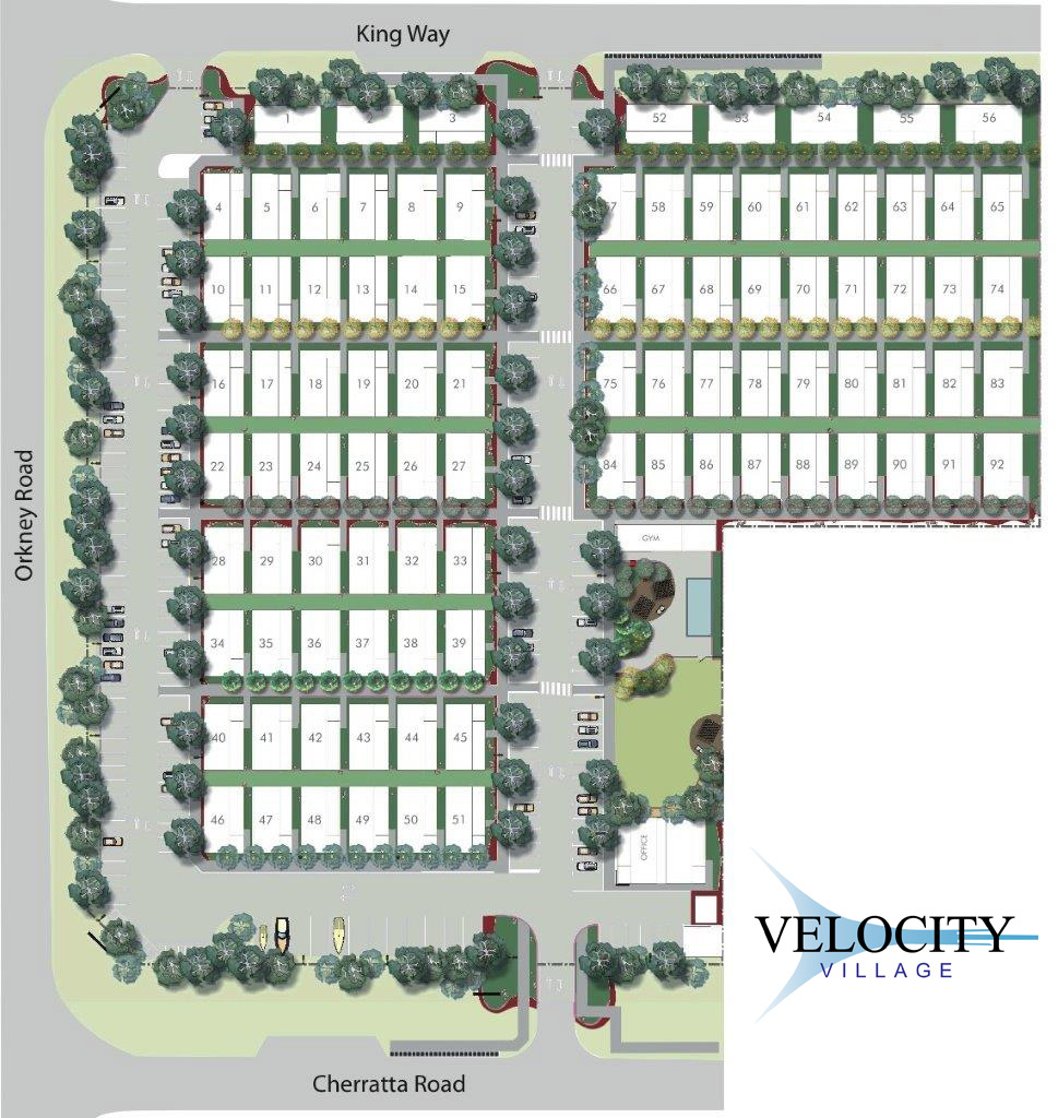 Velocity Village Accommodation Site Plan